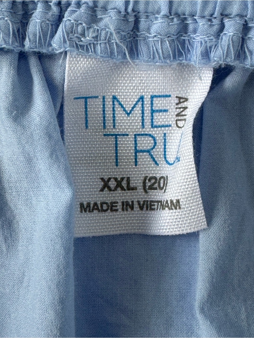 Time and Tru Women's XXL 20 Blue Cotton Eyelet Pull On A-Line Midi Skirt Pockets - Picture 2 of 16